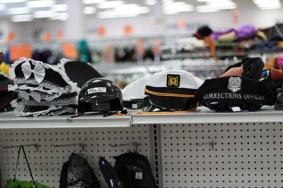 A various assortment of costume hats sold at the Goodwill on Florin Road. 
