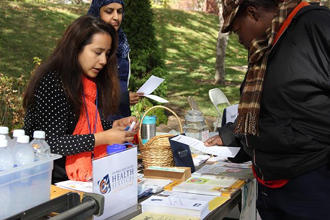 Michelle Barkley, head nurse at CRC, educates students on multiple options available through the Disabled Support Programs and Services and Student Health Services  at the Disability Resources Fair on Oct. 29. 