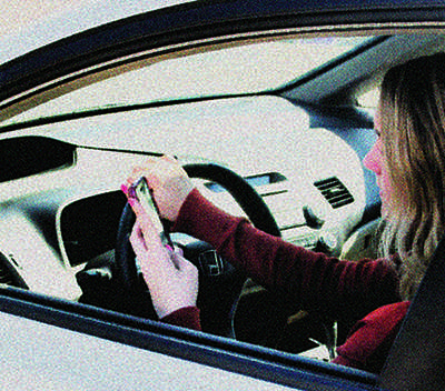 Young adults are most likely to be distracted by a cell phone while driving.