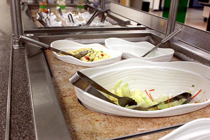 Cosumnes River College features a salad bar in their cafeteria, along with other healthy options.