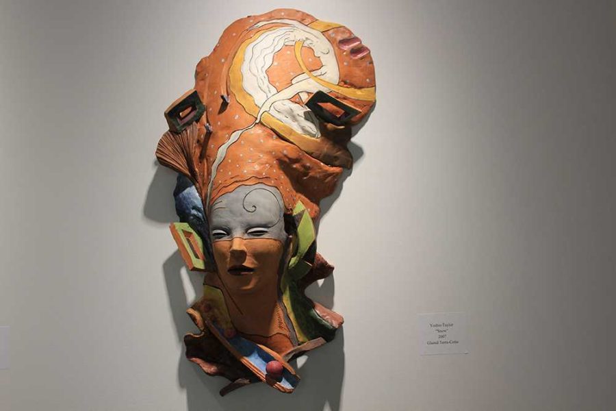 "Snow," a piece by Art Professor Yoshio Taylor, was one of many pieces of art on display for the very first show in the new art gallery at CRC.