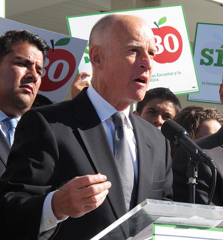 Gov. Browns campaigning for Proposition 30, which helped fund education, in 2012 is just one reason why he should be re-elected for a fourth term.