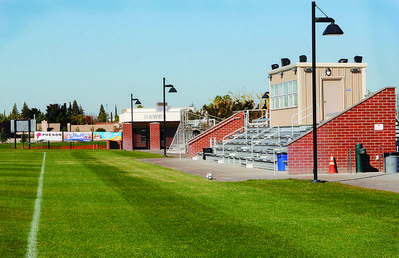 Fields for both the men’s and women’s soccer were just two of the upgraded facilities that Cosumnes received through taxpayer supported Measures M and X. A field for the baseball team and another for the softball team, through the same measures, were completed and dedicated alongside the soccer fields in March 2013.