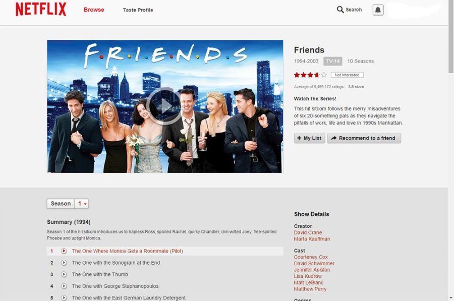 Netflix adds Friends and other programs to streaming offerings for January