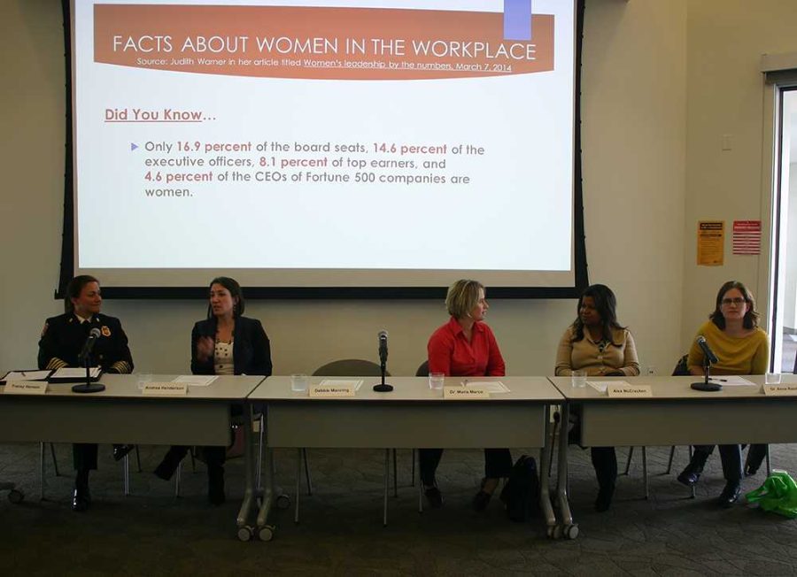 All leaders in their respective careers and fields, six women led a panel for Womens History Month where they spoke with students about their experiences on their career and educational paths on March 9. 