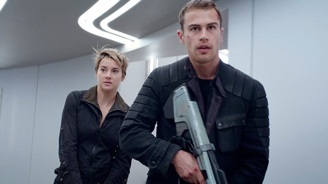 Shailene Woodley and Theo James return as Tris and Four respectively, in the second film of the  Divergent Series, Insurgent.