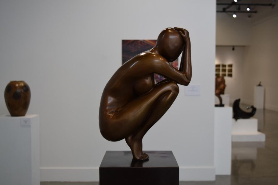One of the sculptures in the Expressions in Bronze art exhibit. The exhibition is open until Nov. 30 from Monday through Thursday between 11 a.m - 5 p.m.