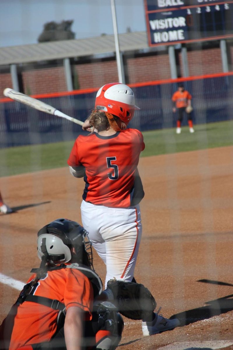 Sophomore Third baseman Taelor Ford at bat against Lassen College on Feb. 20.  