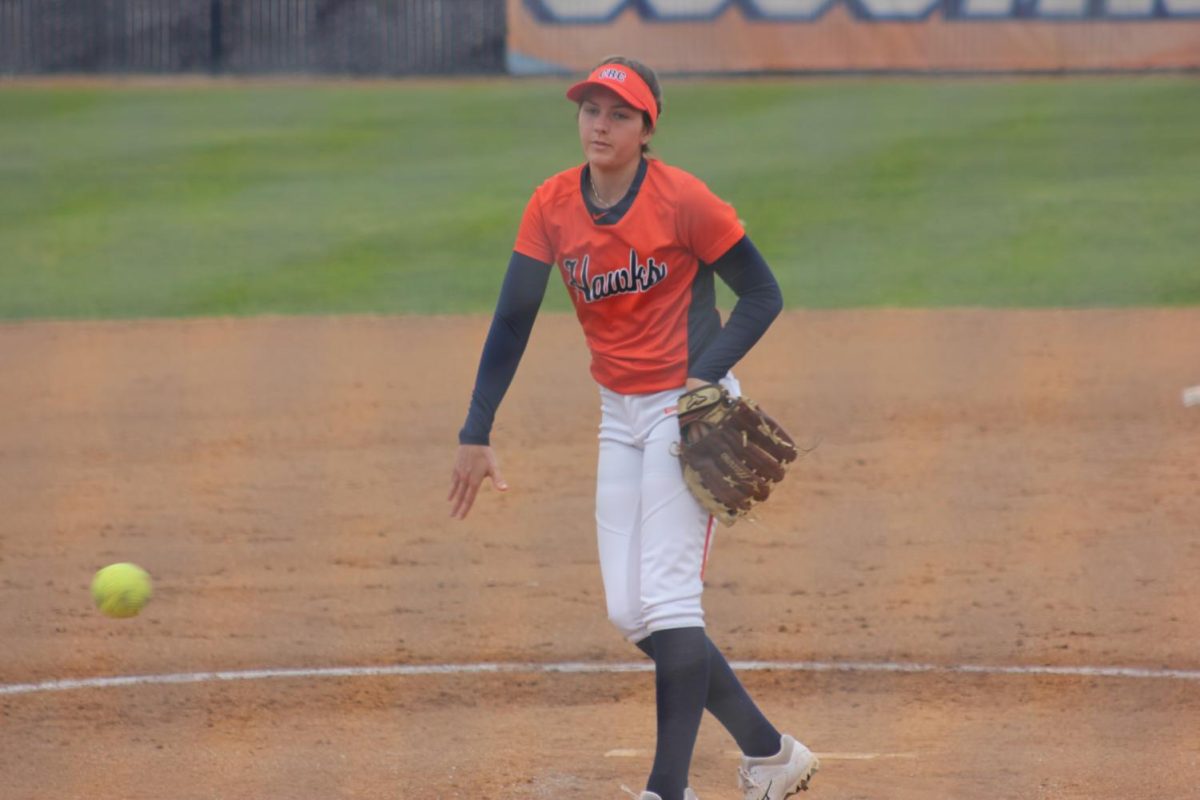 Pitcher Ashleigh Berg on the mound during a doubleheader win on March 10 against the Modesto Junior College Pirates