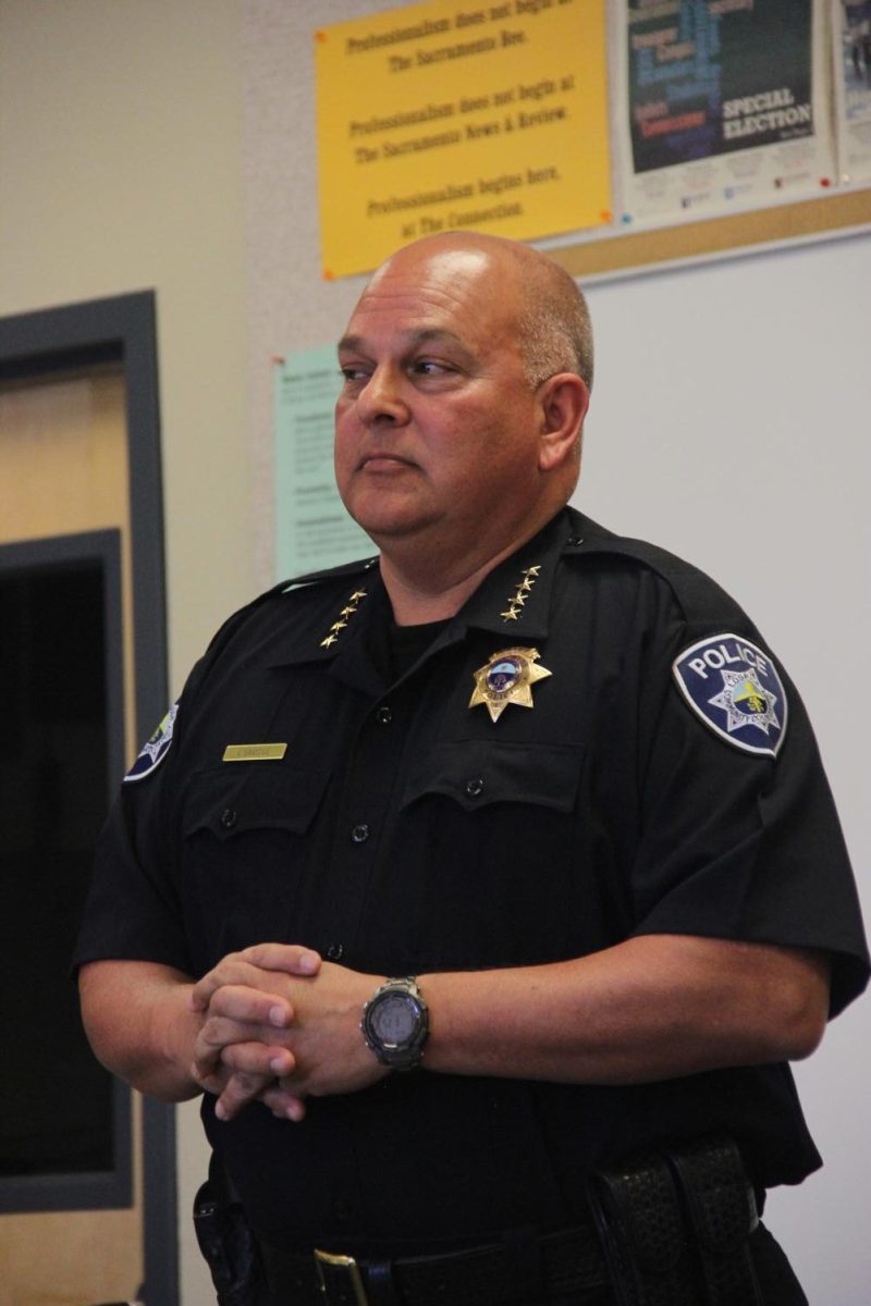 Police+Chief+Larry+Savidge+addresses+concerns+around+the+campus+and+community.