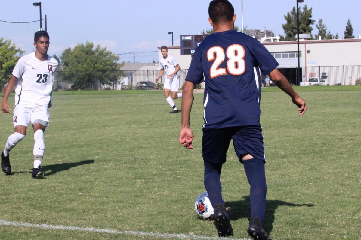 The men's soccer team lost 5-0 to De Anza College. The loss makes this the team's third game they lost consecutively.