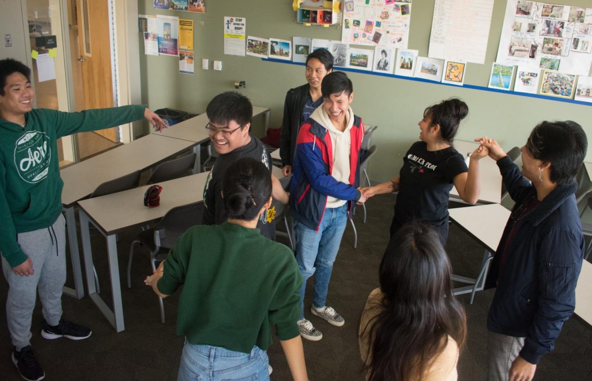 The Filipino Club engages with one another during a meeting held in Winn-225. The club aims to uplift Filipino students on campus as well as educate others on Filipino culture.