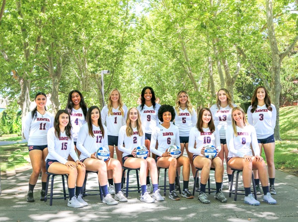 The CRC Hawks volleyball team. Talons up!