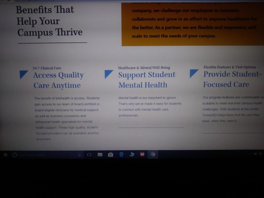 The+webpage+for+Timely+MD.+Timely+MD+is+a+student+resource+discussed+by+Chancellor+King+and+Director+of+Student+Health+and+Wellness+Dee+Dee+Gilliam%2C+where+students+can+access+any+medical+or+mental+health+issues+they+have.