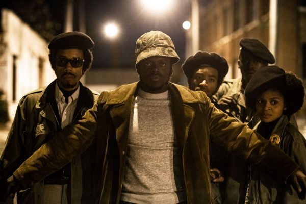 Daniel Kaluuya as Fred Hampton in the center. Judas and the Black Messiah is in theatres now and streaming digitally via HBO Max.