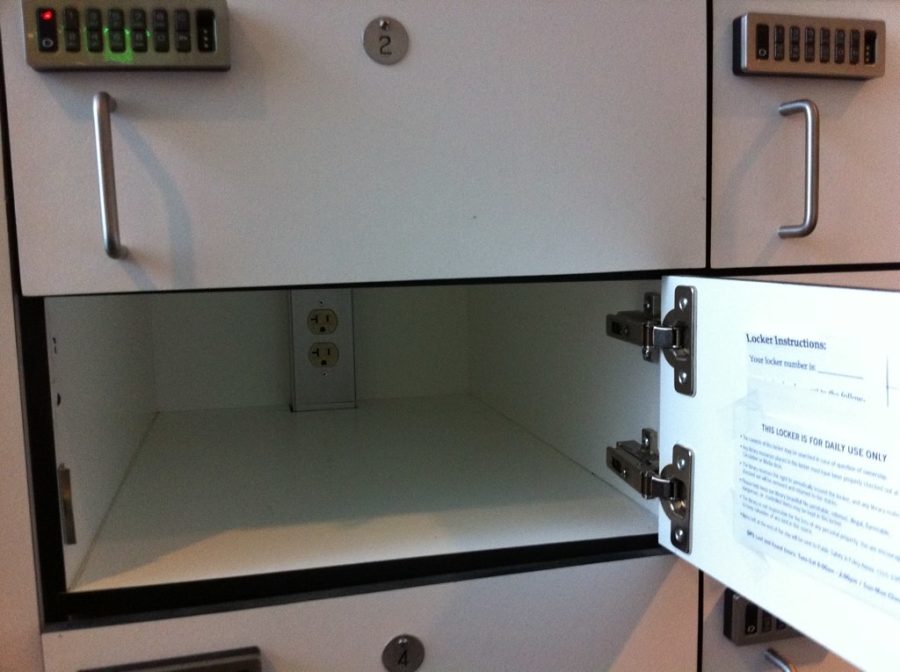 Cosumnes River College has created lockers for students to pick up their textbooks safely, with no contact to staff. 