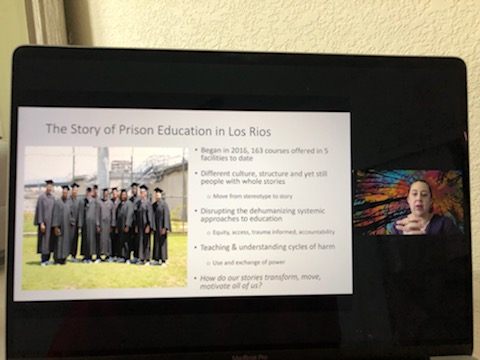 The Re-Emerging Scholars Program hosts an incarcerated student programs discussion with other panelists on March 17. The panelists discuss the prison education system for the Los Rios colleges as well as sharing their own personal stories.