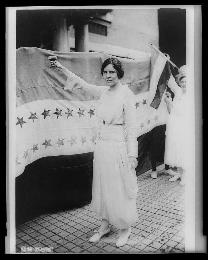 Photo of womens activist Alice Paul. Paul was a prominent figure in the fight for womens suffrage.