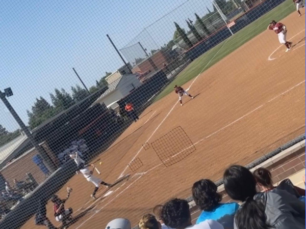 Hawks outfielder Anissya Avendano batting early in the game.