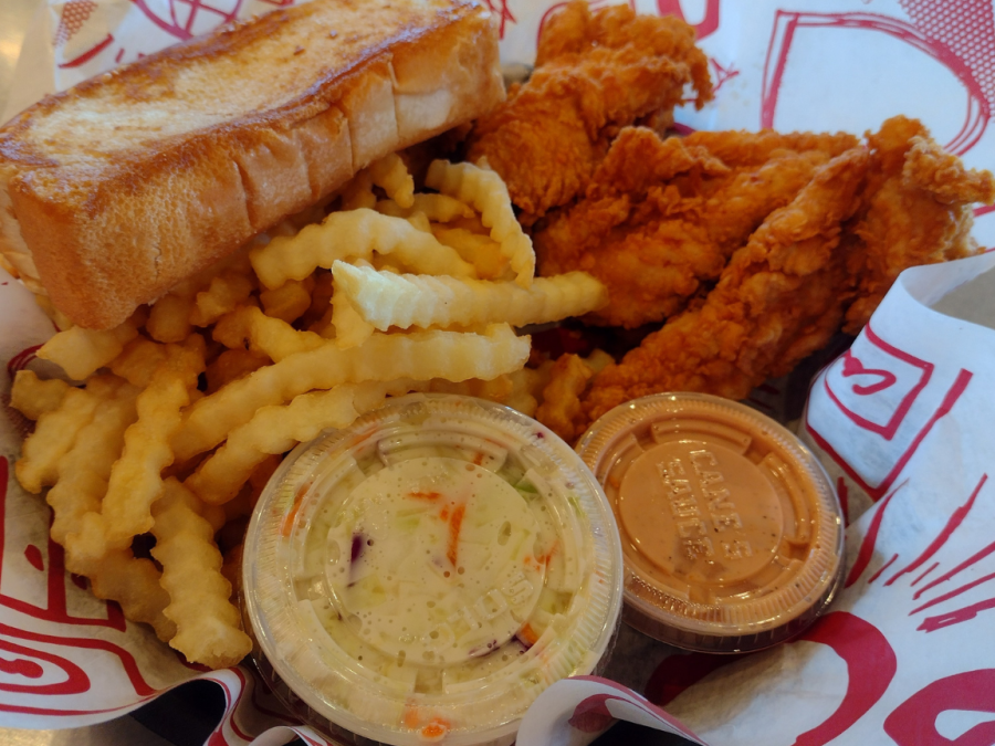 A new chicken fingers restaurant Raising Canes opens in Elk Grove and serves a variety of combo meals. Featured here is the box combo meal.