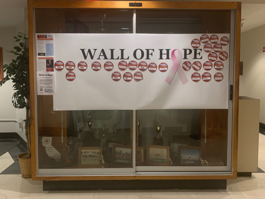 CRC Athletics held a fundraiser called Coaches vs. Cancer on Tuesday which donates to the American Cancer Society. The Wall of Hope honors anyone who has fought or is fighting cancer by having their name placed on the wall.