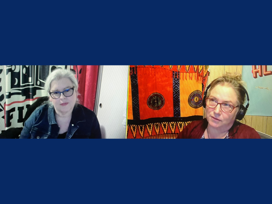 Professor Lauren Wagner (Left) and Director Colleen Stymeist-Wood (Right) during the Q&A session on April 12. The documentary titled "Joe 238" aired on PBS KVIE and is available for viewing through the PBS app.