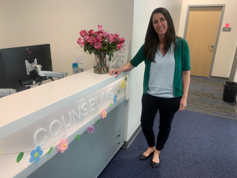 Campus-based mental health services are located in the second floor Counseling center in the College Center. Campus Based Therapist Colby Arguelles stands at reception at her office on the second floor of the College Center. 