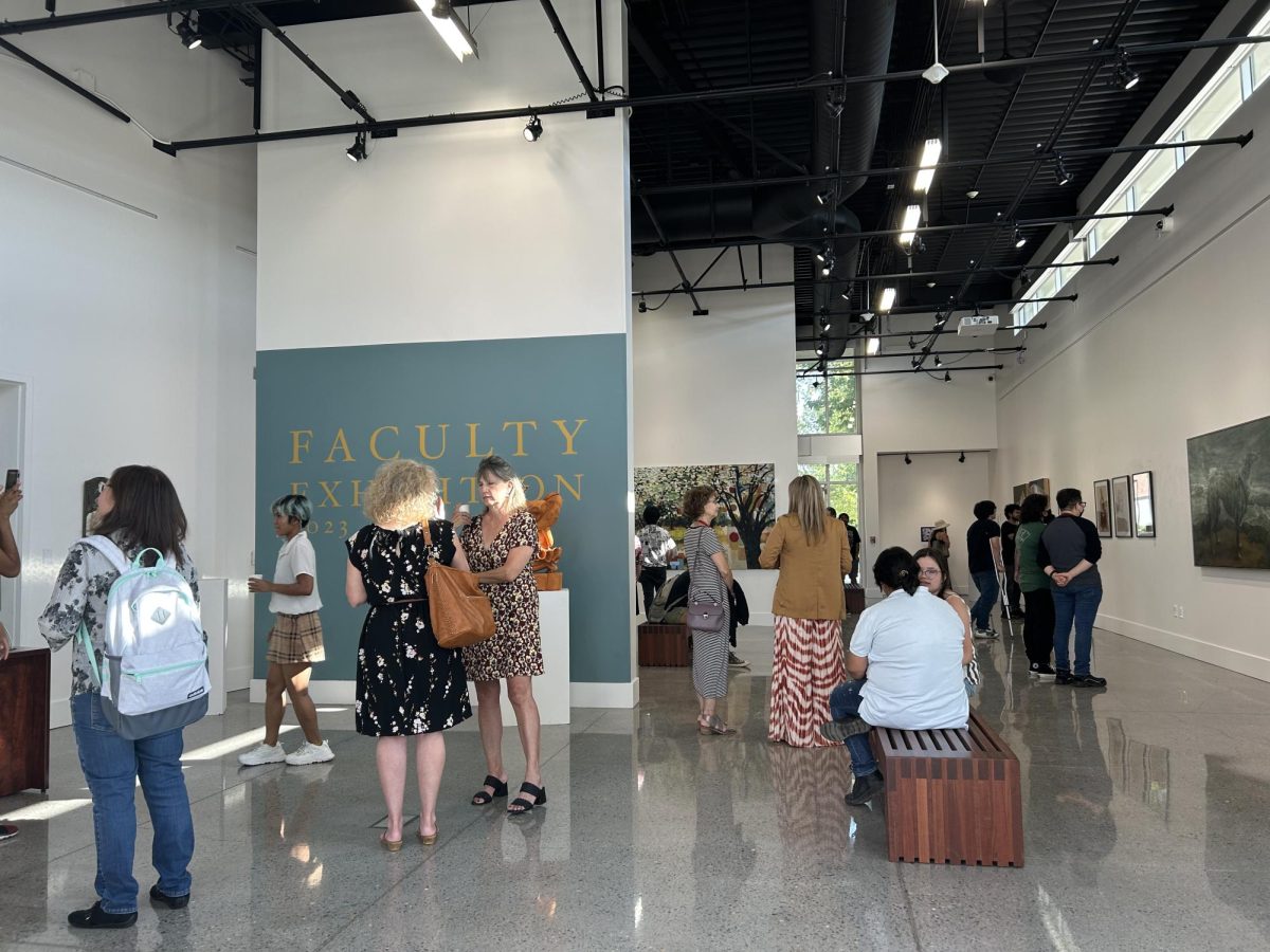 The art division hosted the opening of the faulty art show on Aug. 24. The exhibition is located in the Art Gallery to view Monday-Thursday by appointment.