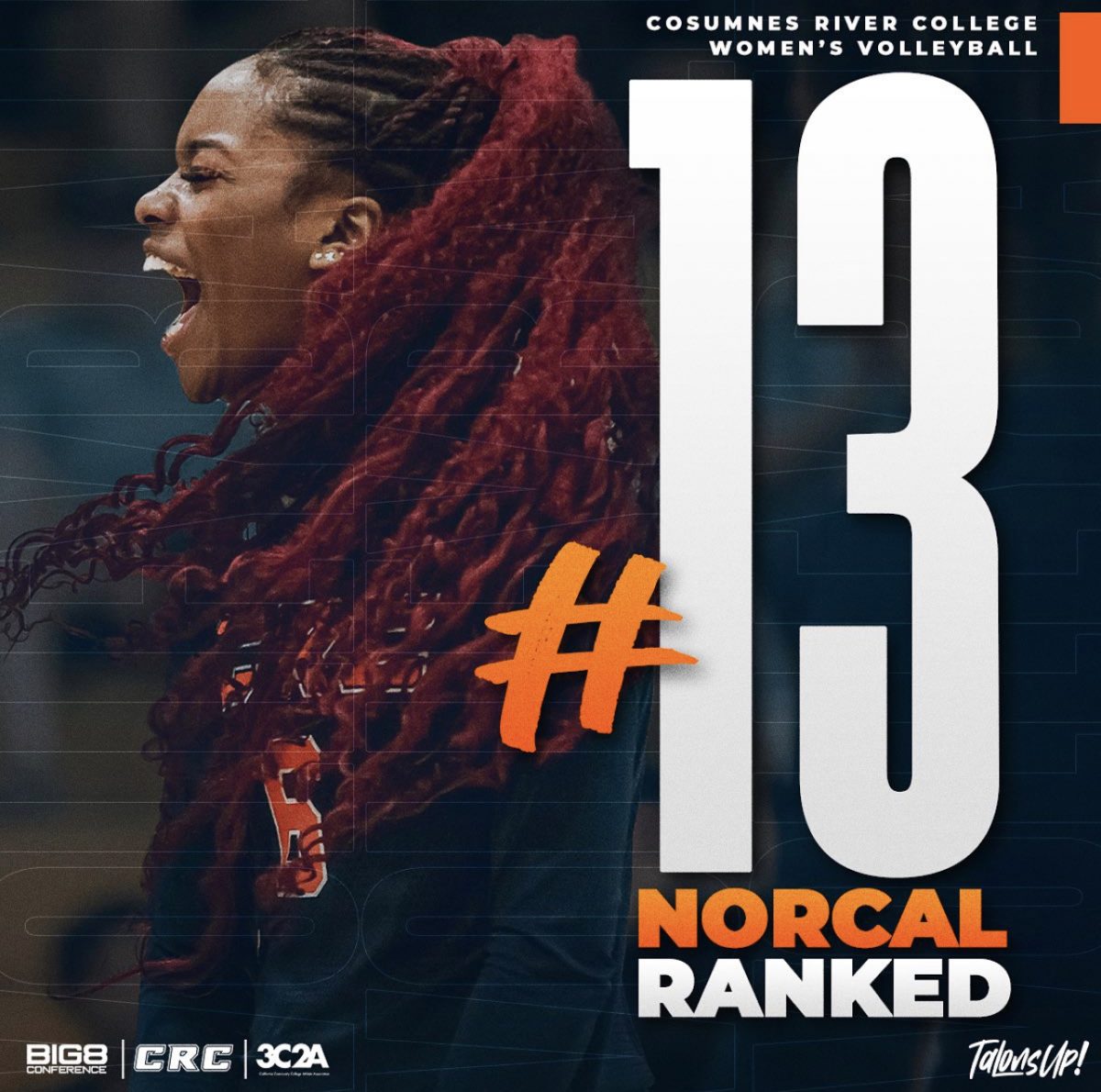 Middle hitter Antonique Coleman had 10 kills between three sets against Santa Rosa. This was the Hawk's first conference game determining their playoff contention.
