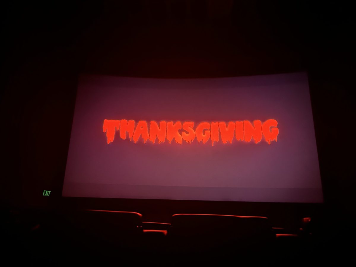 Opening credits of Eli Roth’s holiday horror-slasher film that debuted in theaters on Nov. 14. “Thanksgiving” has an 83% on Rotten Tomatoes and 90% of Google users liked the movie.