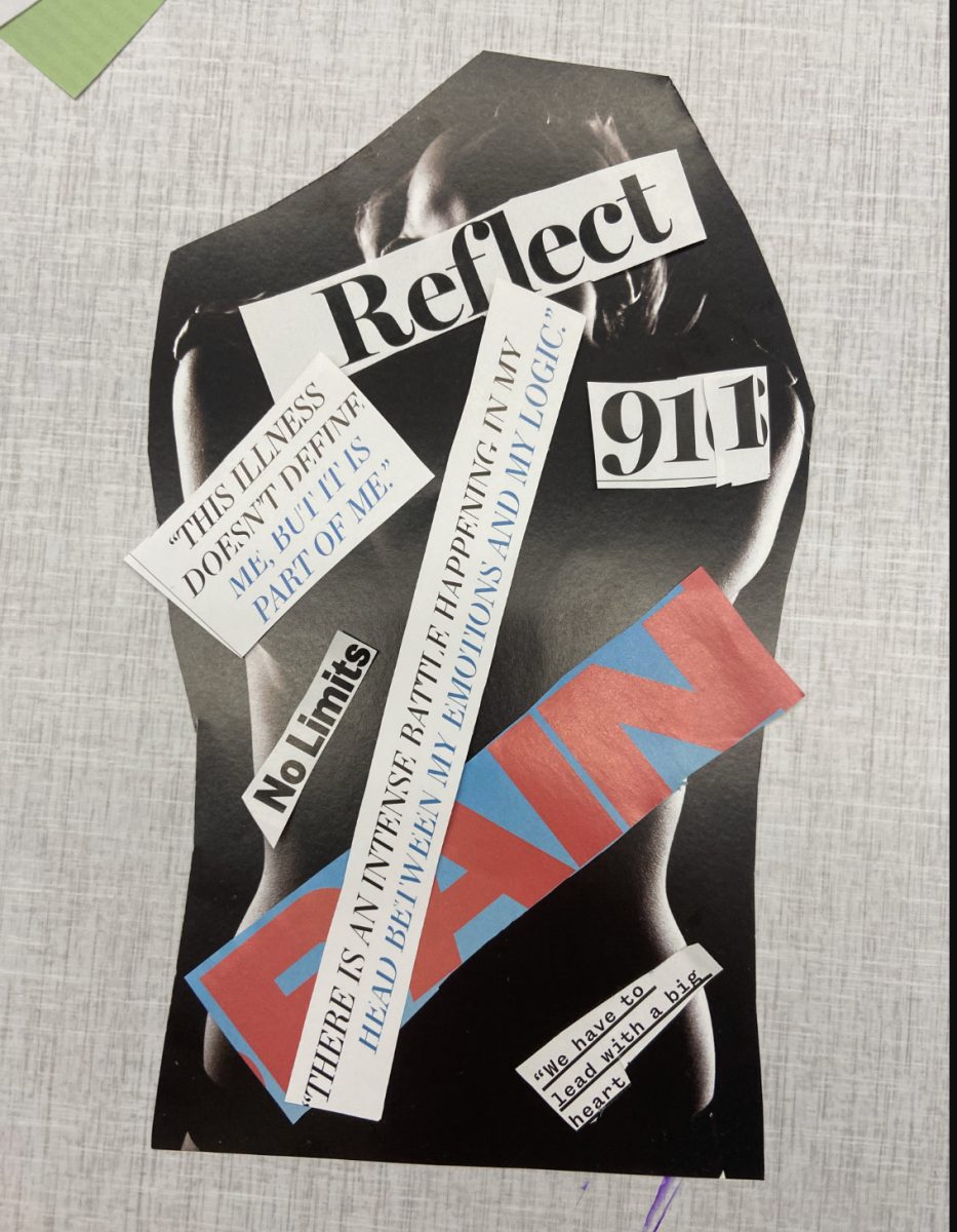 A vision board created by the Connection's Gabriella Groves at the CIB's Vision Board Workshop on Wednesday. Many students said they felt the event was a time to relax before finals week.