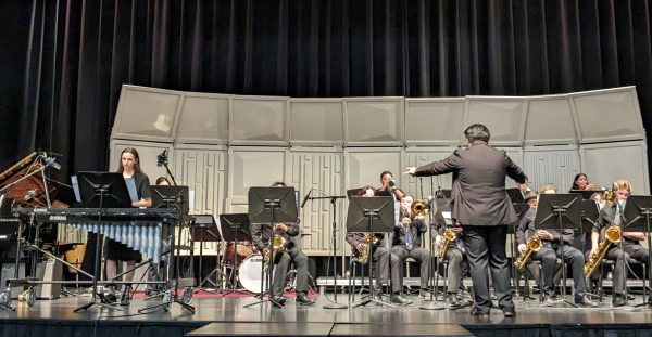River City High School Jazz ensemble performs on stage at the Cosumnes River College Black Box Theatre. The Golden Empire Jazz Festival is back after more than a decade.