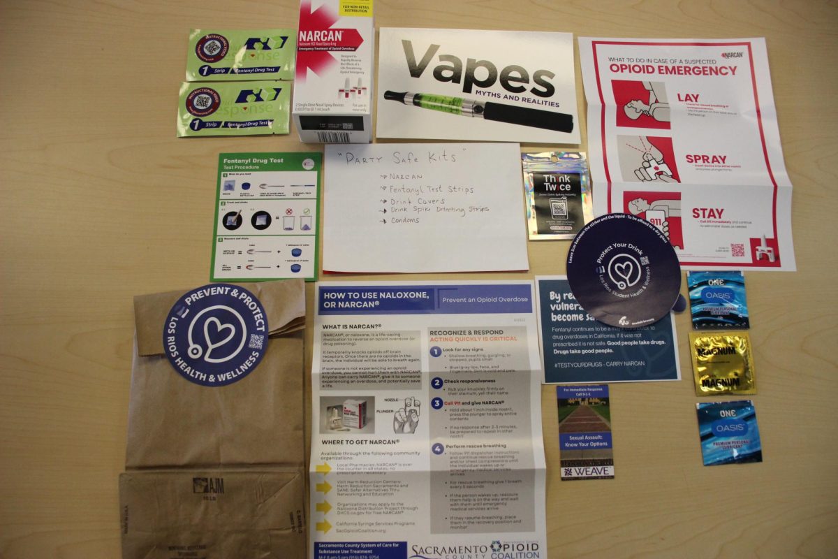 Party kits include Narcan, fentanyl test strips and drink covers among other things. Kits are available for free in the College Health Center by providing a student ID number. 