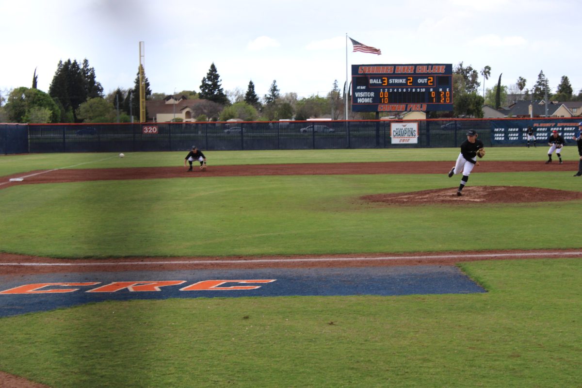 Sophomore pitcher Andrew Lockhart starts game two of the three game series against Modesto Junior College. The Hawks lost the series against the Pirates putting their overall record at 16-13.