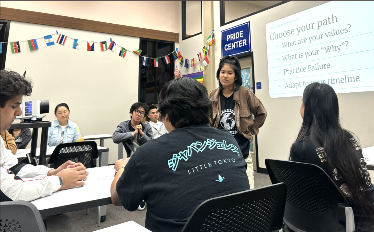 Speaker Biaghan Dela Cruz, a 20-year-old film major, presents a workshop on April 17 to teach students how to overcome generational trauma and become the version of themselves without worrying about what their parents think. The workshop allowed students to realize that they aren’t going through this experience alone and there’s other students who are going through the same problem.
