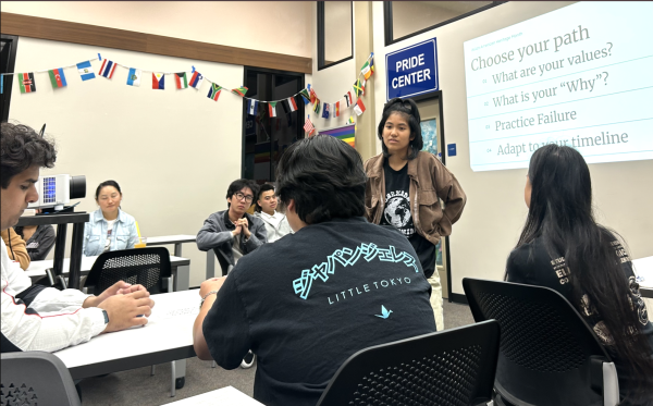 Speaker Biaghan Dela Cruz, a 20-year-old film major, presents a workshop on April 17 to teach students how to overcome generational trauma and become the version of themselves without worrying about what their parents think. The workshop allowed students to realize that they aren’t going through this experience alone and there’s other students who are going through the same problem.