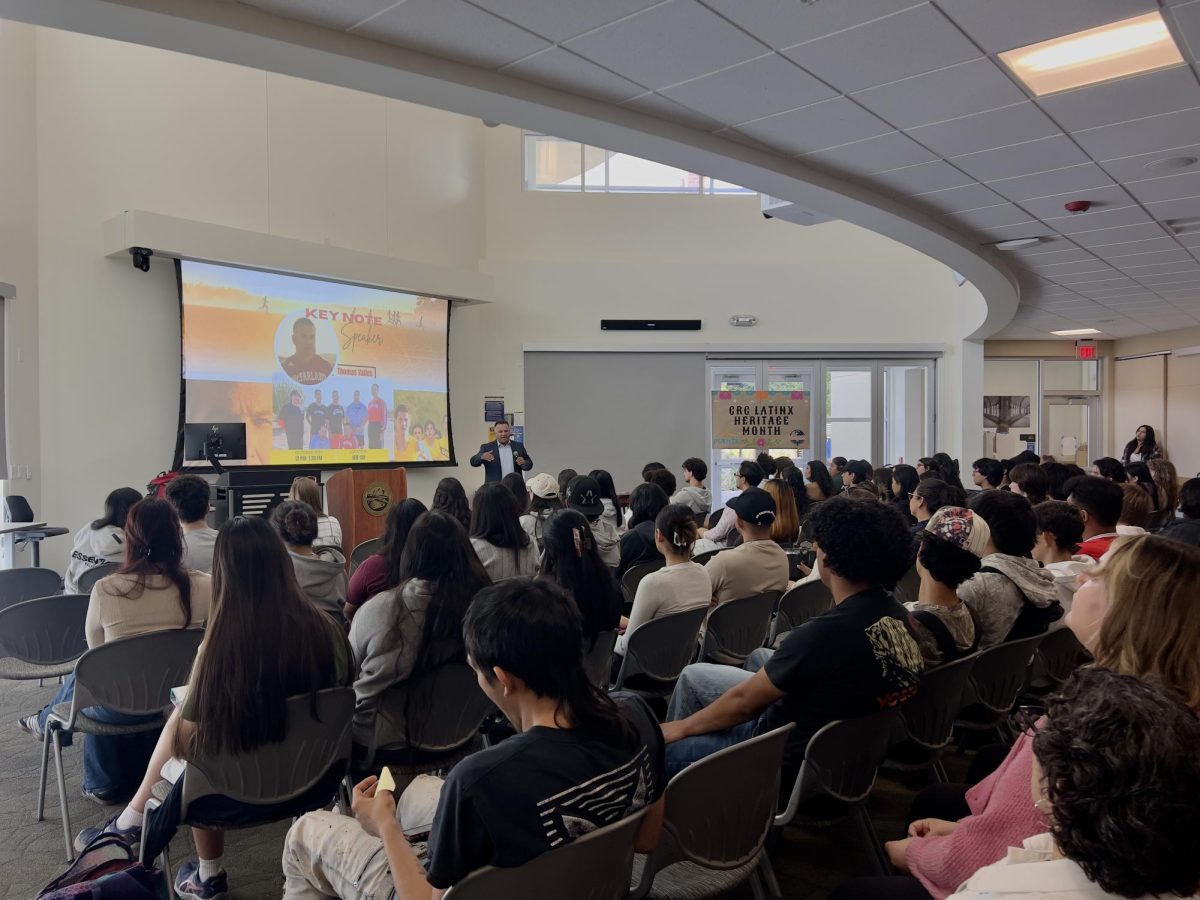 Cosumnes River College hosts speaker and "McFarland USA" runner Thomas Valles on Oct 9. Valles shares his story and knowledge on  resilience to students.
