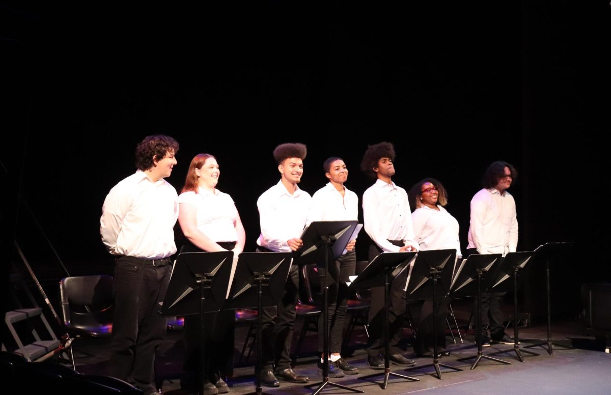 The cast of Anthony D'Juan's original play, "Birdmocking" at curtain call after their Wednesday performance. There are two more performances of "Birdmocking", one on Friday and the other on Saturday, both at 7:30 p.m.