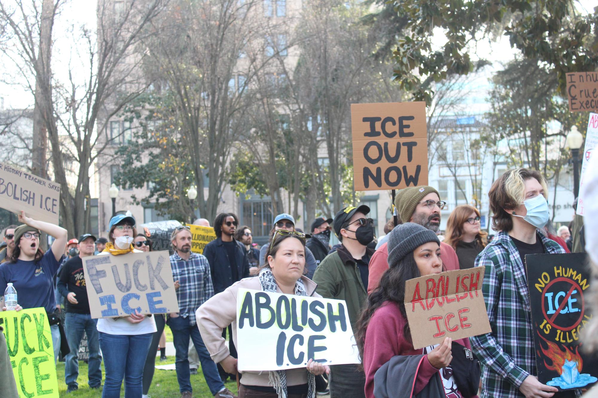 Thousands flood the streets to protest ICE