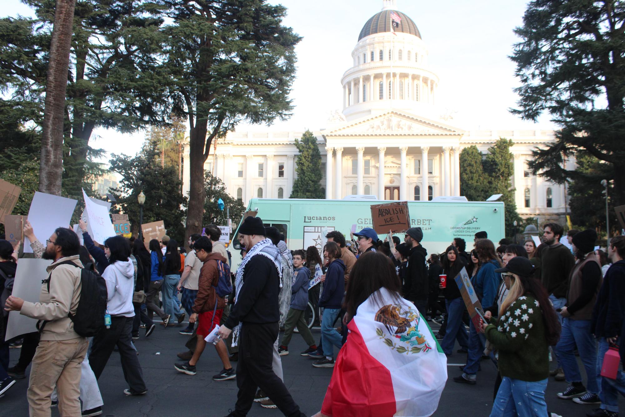 Thousands flood the streets to protest ICE