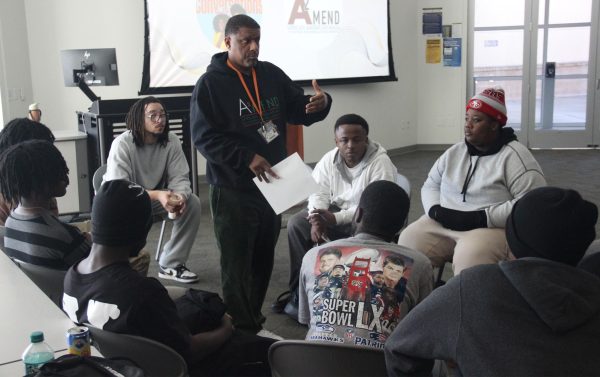 Michael Chappell discusses the importance of having conversations and building community with other A2MEND members. Chappell is the faculty advisor for A2MEND and a counselor on campus.