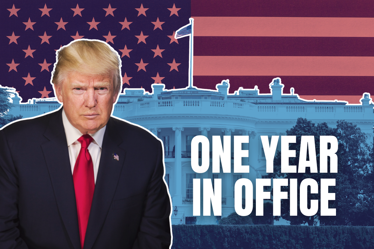 President Donald Trump marked his first year back in office on Jan. 20. Students offered their take on how Trump has handled the economy, including groceries, gas prices and tariffs.