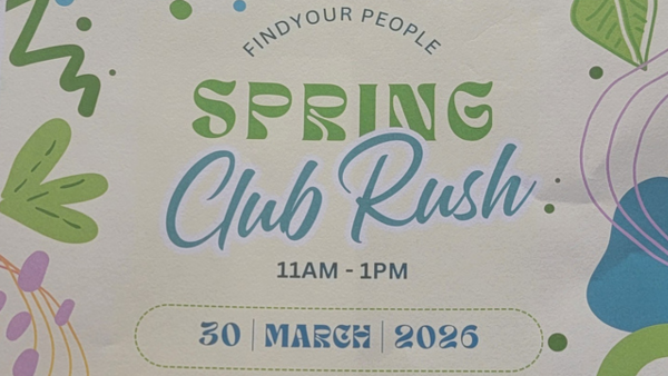 A photograph of the Club and Events Board’s Club Day poster. CAEB’s annual Club Day will be on Monday in the Quad at 11 a.m. and is a time to get involved with organizations and find people with similar interests.