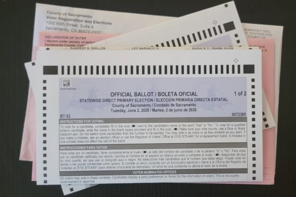 A ballot for the primary elections on June 2. The primaries will decide which candidates will be on the ballot for the general election in November.